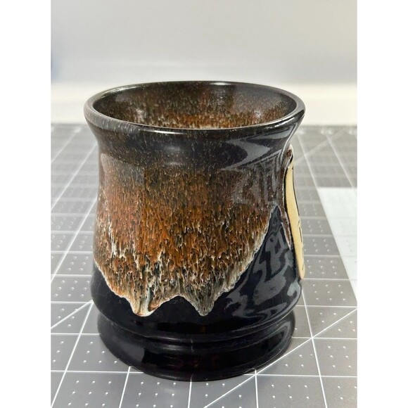 Deneen Pottery Hand Thrown Drip Glaze Mug 2014 Cool Brown IKON HOMES Logo - Picture 4 of 12